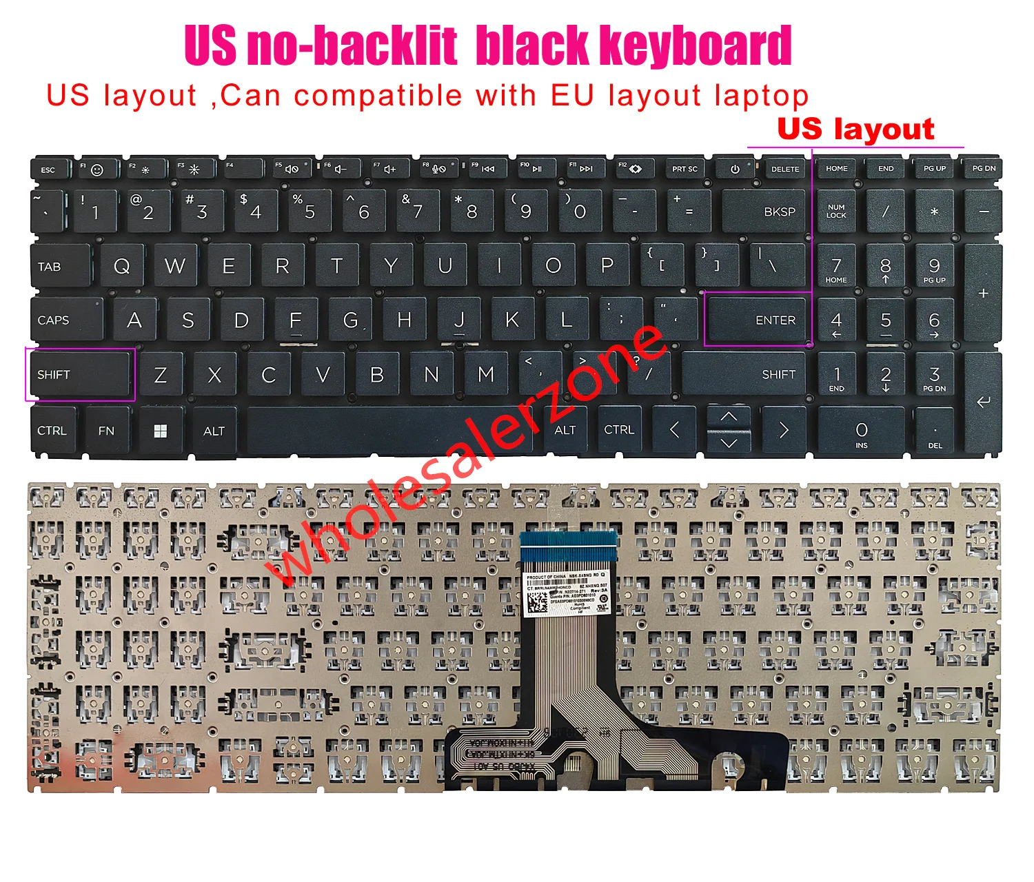 New For HP 250 G10 255 G10 15-FC 15T-FC 15-FD 15-fd0000 15-fd1000 15-fc0000 series TPN-Q286 Series laptop US Keyboard
