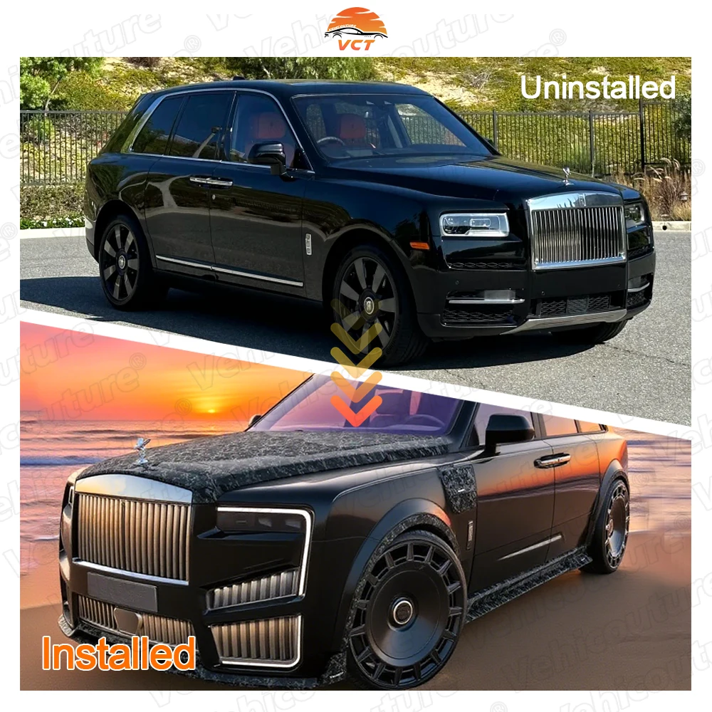 Upgrade 2025 Mansory Cullinan Forged Dry Carbon Fiber Auto Performance Parts Car Accessories Bumper for Rolls Royce Cullinan