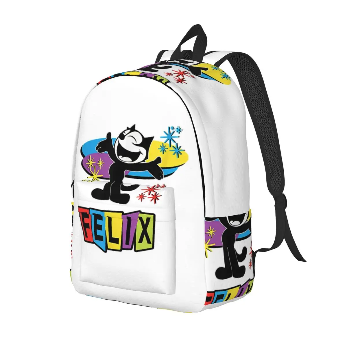 

Cat Movie Series Cute 80s Comedy Student Backpack School Bag Hiking Travel Daypack for Men Women Fashion Bookbag Shoulder Bags
