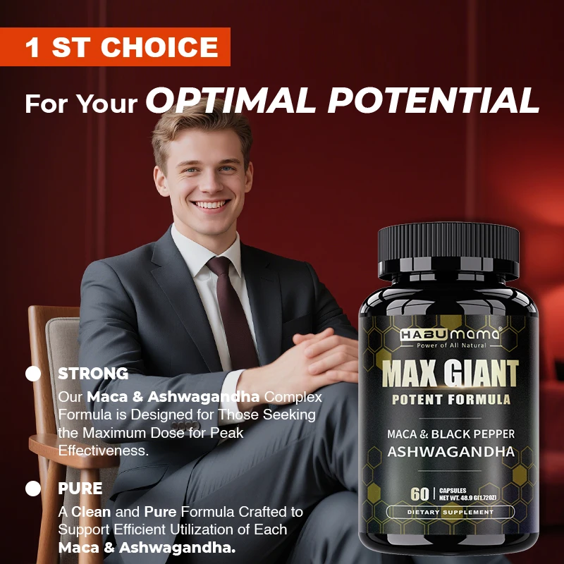HABUMAMA Contains 36000mg Of High-quality Ashwagandha And Maca Capsules | Vitality, Herbal Blessing - Image 4
