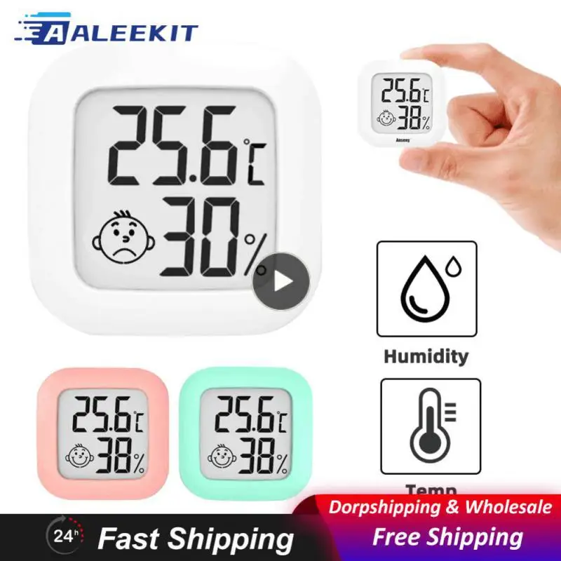 

Mini Upgrade Temperature Humidity Meter Sensor Smiley Lcd Digital Indoor Room Room Thermometer Temperature Sensor Indoor Room