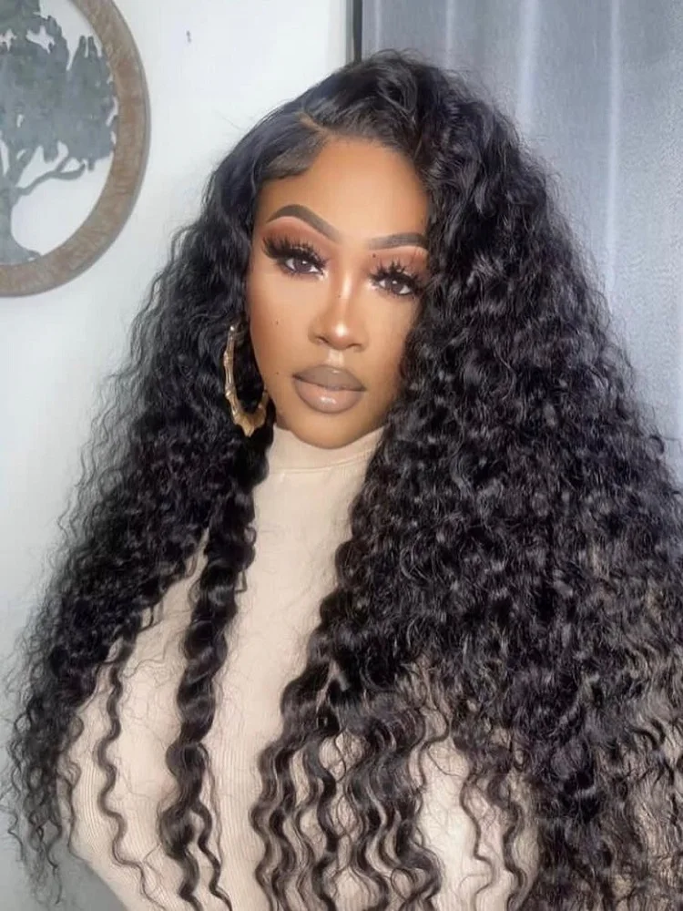 

13x4 Deep Wave Frontal Wig 13x6 Lace Wigs 200 Density Curly Lace Front Human Hair Wig Natural Hairline Brazilian Pre Plucked Wig