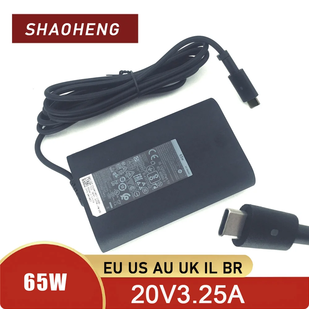 Adaptador de Corriente USB C Original de 65W para Portátiles Dell Latitude 5420 5520 5540 7420 7490 5550 7450, Cargador Tipo C 20V 3.25A
