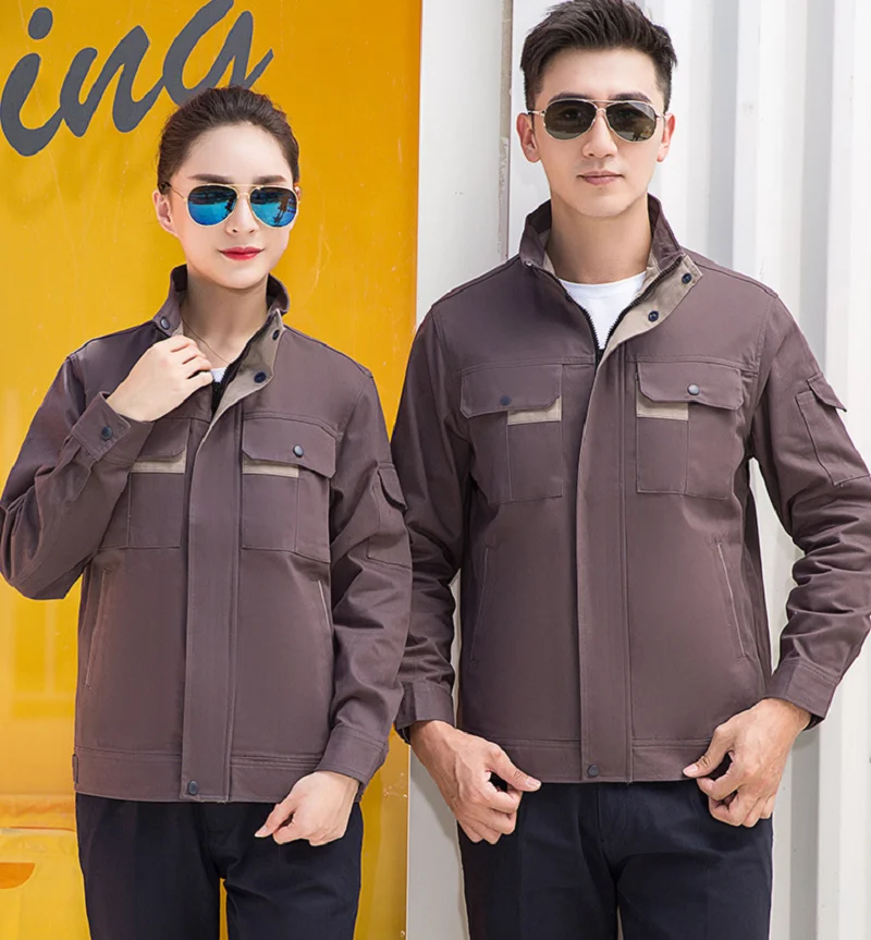 100% Cotton Work Clothing For Men Welding Suit Long Sleeves Wear Resistant Working Uniforms Auto Repairman Workshop Coveralls