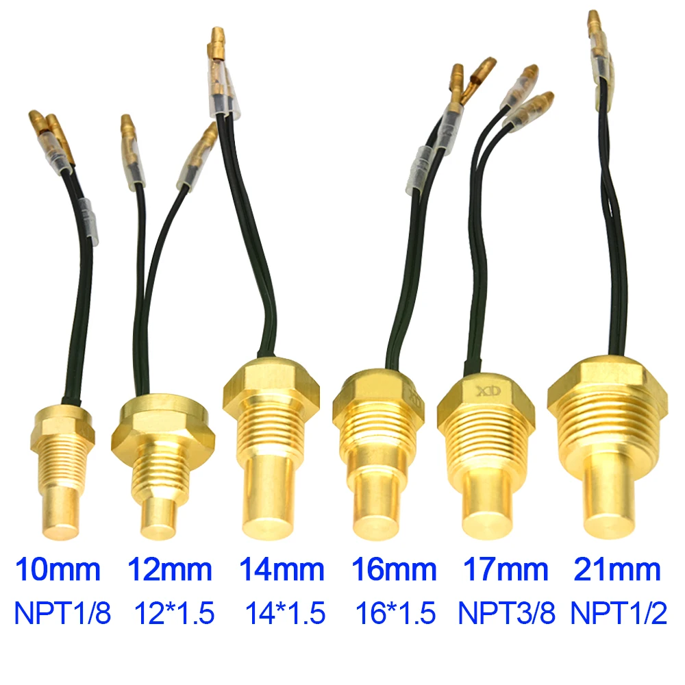 1PC 10MM 14MM 16MM 17MM 21MM Universal Water Temperature Sensor Car Temperature Sensor Water Temperature Gauge 12V/24V