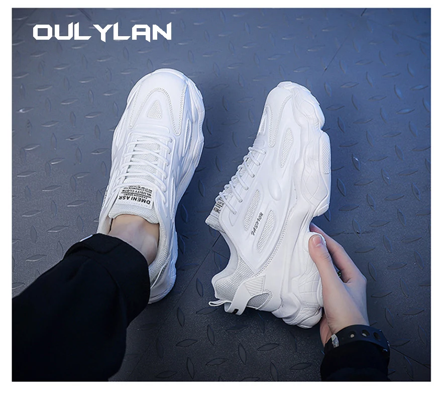 Men's Casual Mesh Sports Shoes Breathable Internal Elevation Comfortable Running Shoes Soft Sole Anti Slip Lightweight Sneakers