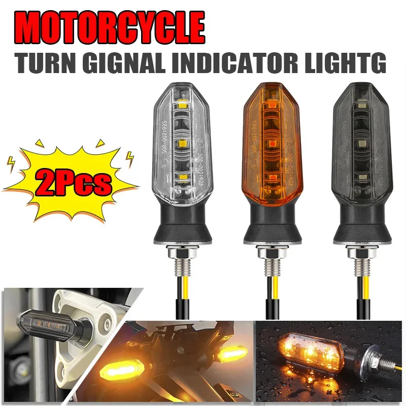 12V Motorcycle LED Turn Signal Lights Mini Amber Flashing Light Blinker Turn Signal Lamp Parts For Honda Suzuki Kawasaki Yamaha