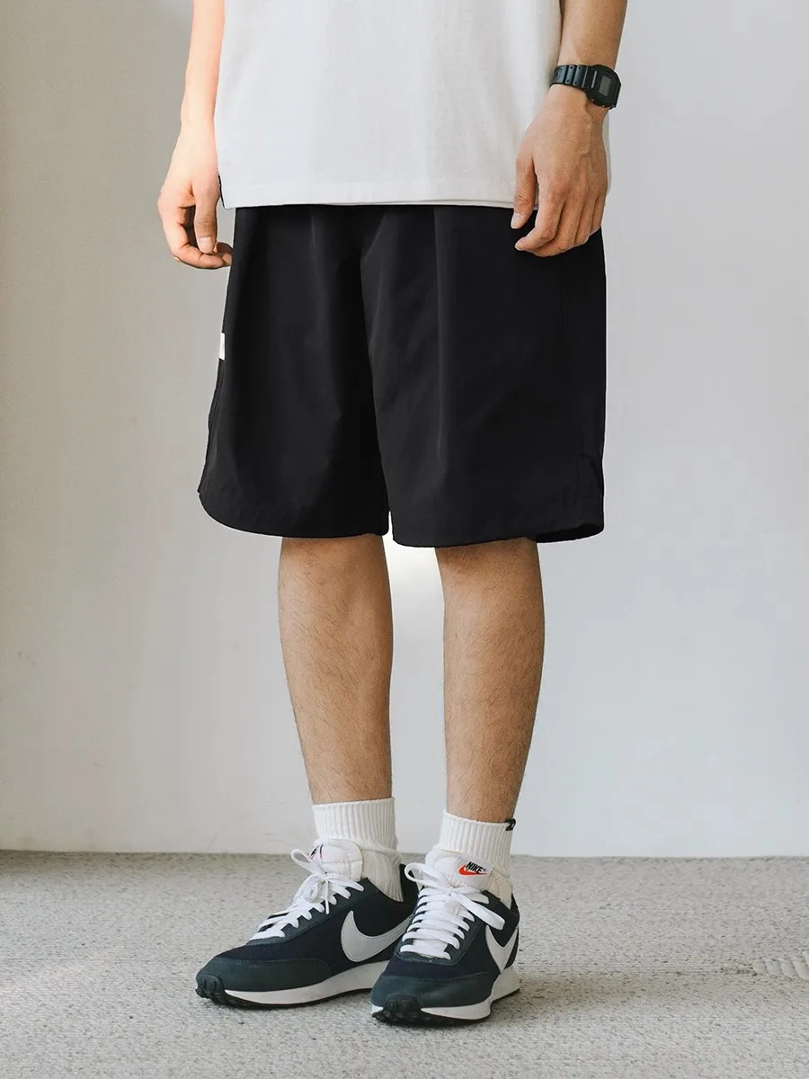 العصرية اليابانية Sle الرجال والنساء الصيف orts فضفاضة مستقيم الساق خمسة أرباع ملابس العمل غير رسمية السراويل الشباب Faion