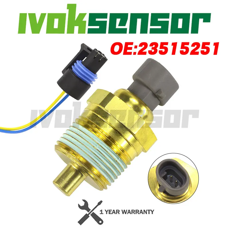 Coolant Temperature Sensor Compatible with Detroit Diesel Engine Series 60 Replace 23515251 23514708