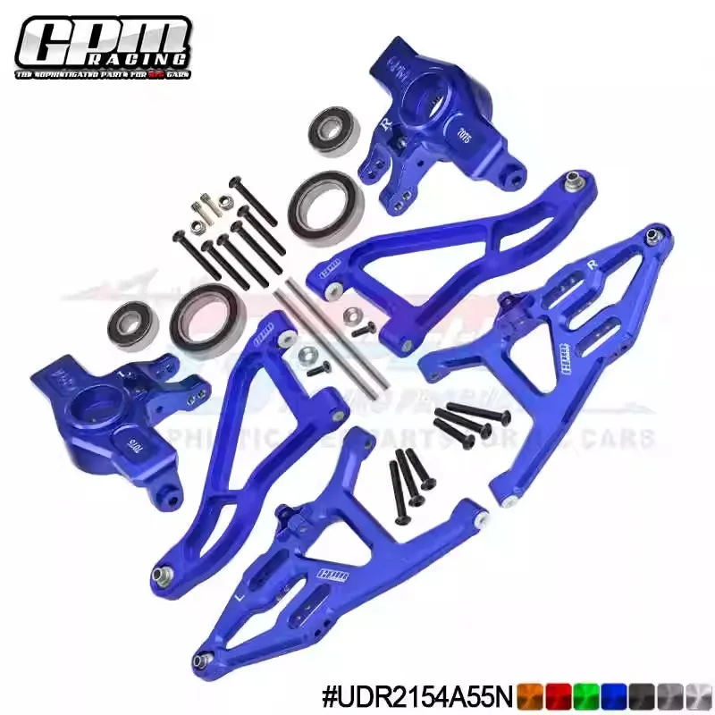 GPM 7075Alu Knuckle Arm Larger Bearing + 6061Alu Up & Low Suspension Arm For TRAXXAS UDR 8552+8531+8532 RC Parts