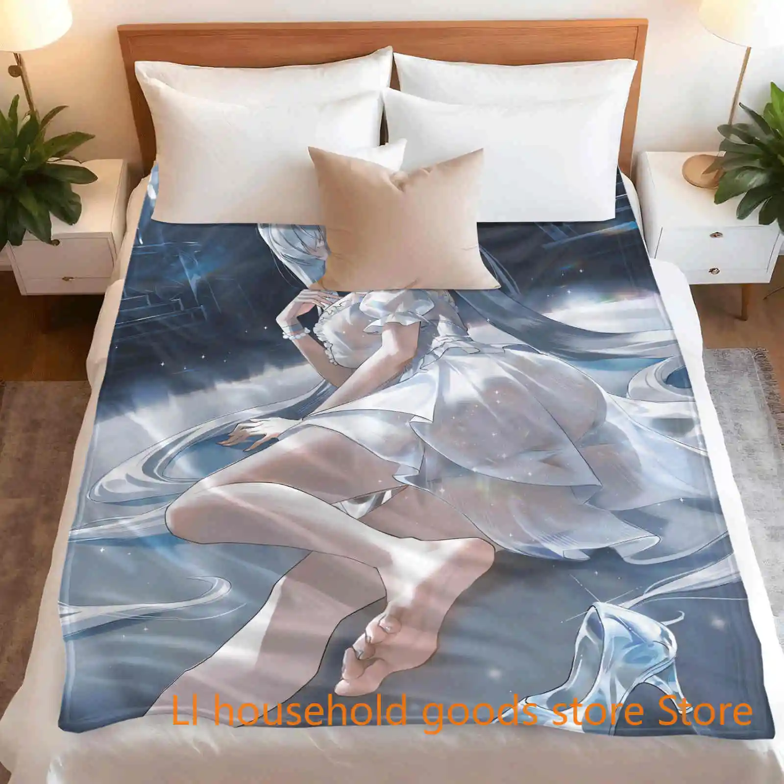 

Second time girl loli Flannel Fluffy Fleece Throw Camping Blankets for Kids Children Bed Sofa Thin Blanket Fashion Gifts