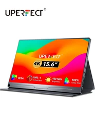 IDEALNY 15,6-calowy przenośny monitor z ekranem IPS USB typu C 4K do przełącznika PS4 PS5 Xbox Huawei Telefon Xiaomi 450 Nits Pielęgnacja oczu HDR FreeSync Gamingowy wyświetlacz LCD do laptopa z VESA i inteligentną obu