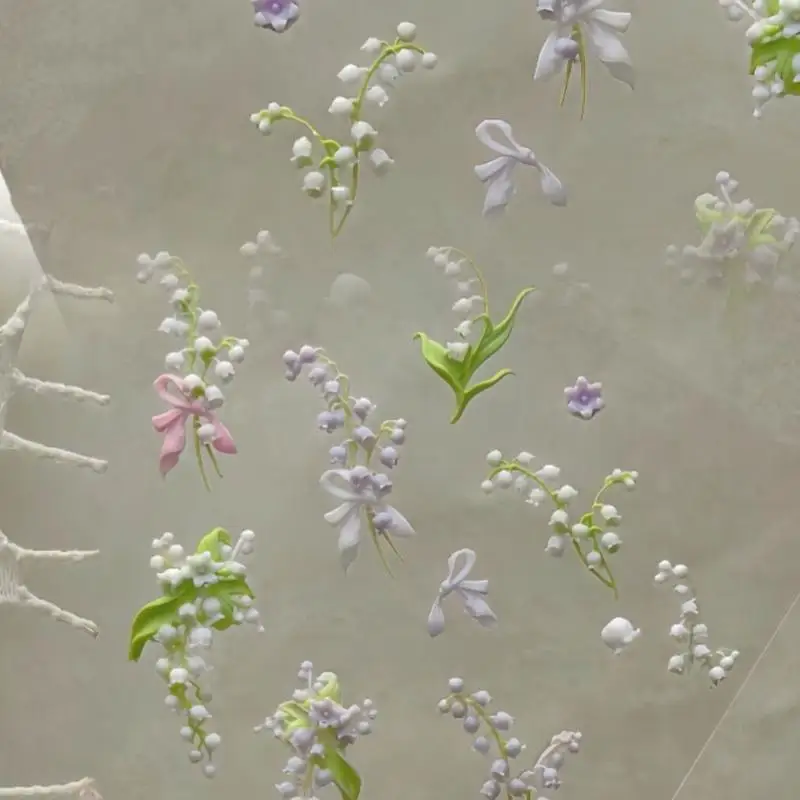 Stampo per fiori per unghie Stampo per nail art fai da te Stampo per unghie curvo Stampo per fascino Giglio della valle Fiore di loto Modello per unghie Decorazione per unghie