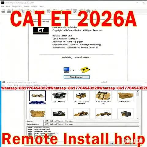 Cat ET 2026A Electronic Technician Diagnostic Program for Red Caterpillar