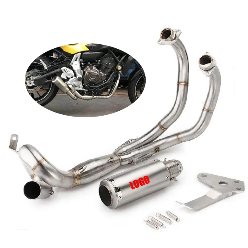 

For YAMAHA MT 07 FZ 07 MT07 FZ07 2014 2015 2016 2017 2018-2023 Full System Motorcycle Exhaust pipe with sc Muffler