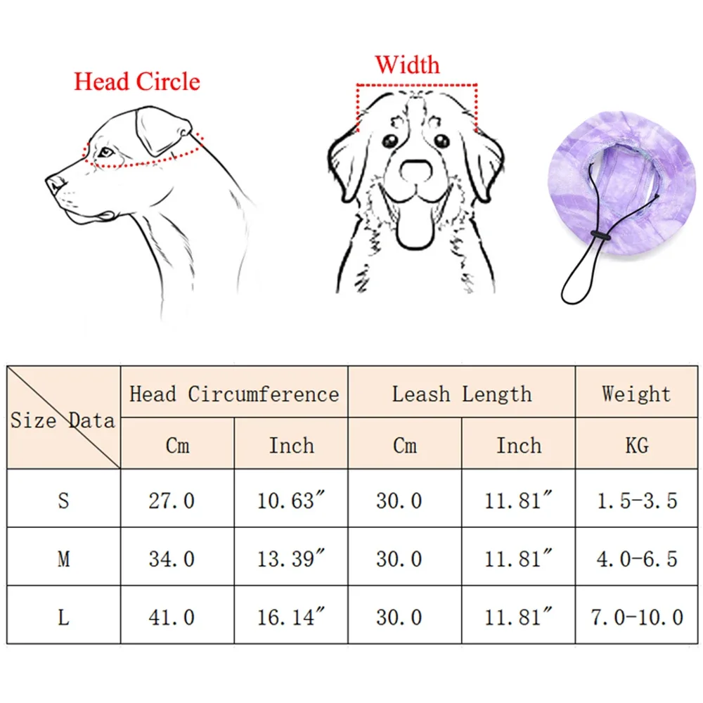 Pet Dogs Bucket Hat with Ear Holes Sunproof Baseball for Large Medium Small Dogs Summer Dog Sun Hat Outdoor Hiking Hat