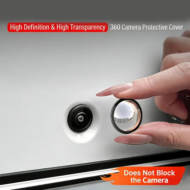 Car Camera Lens Transparent Protector Cover Universal Front Bumper Camera 360° All-Round Lens Guard PC Lens Protector Cover Kit