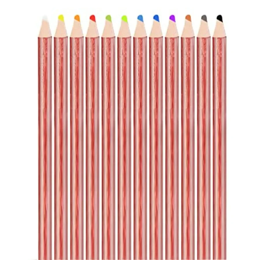 

12 Pcs Chalkboard Calendar Colored Pencils Wooden Chalk Pencils with Sharpener for Small Chalkboard Precise Writing Erasable As