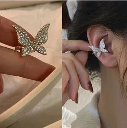 2024 Fashion Women's Earrings Ear Cuff Fine Sweet Butterfly Snowflake Ear Bones Clip for Women Bijoux Jewelry Ear Clip