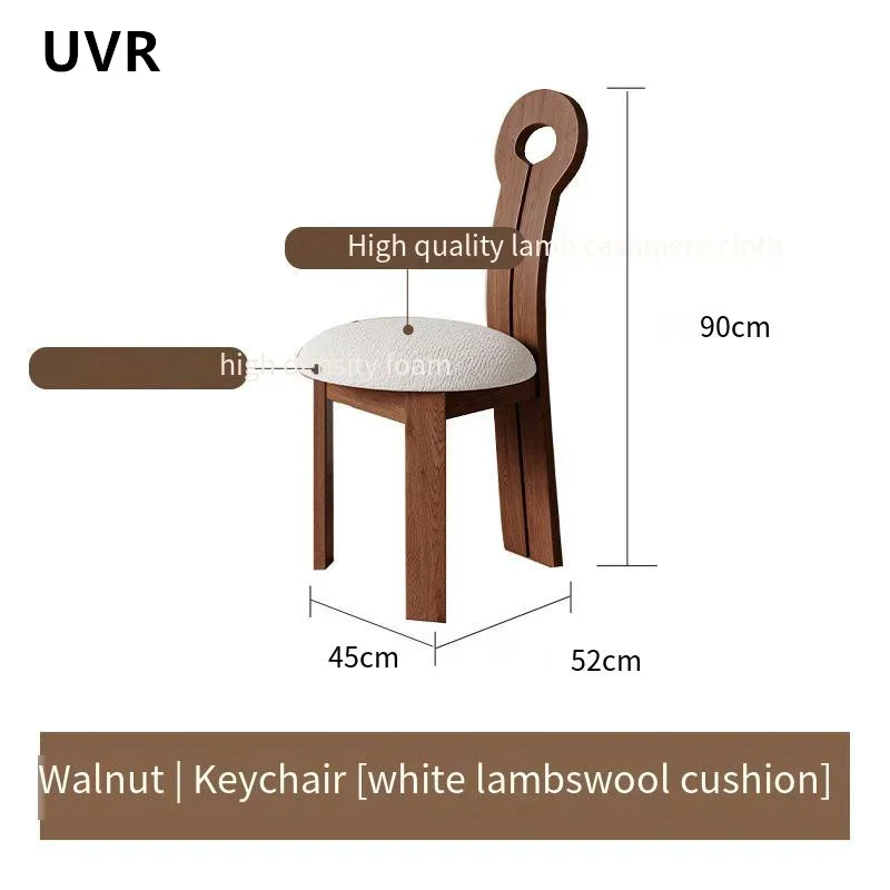 UVR Home Dining Chairs Kitchen Dining Table Chairs Girls Bedroom Makeup Backrest Chairs Wear-resistant Non-slip Restaurant Chair