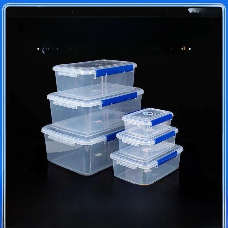 

Thickened Large Size Rectangular Freshness Preservation Box with Lid Transparent Lock Freshness Storage Box for Fridge