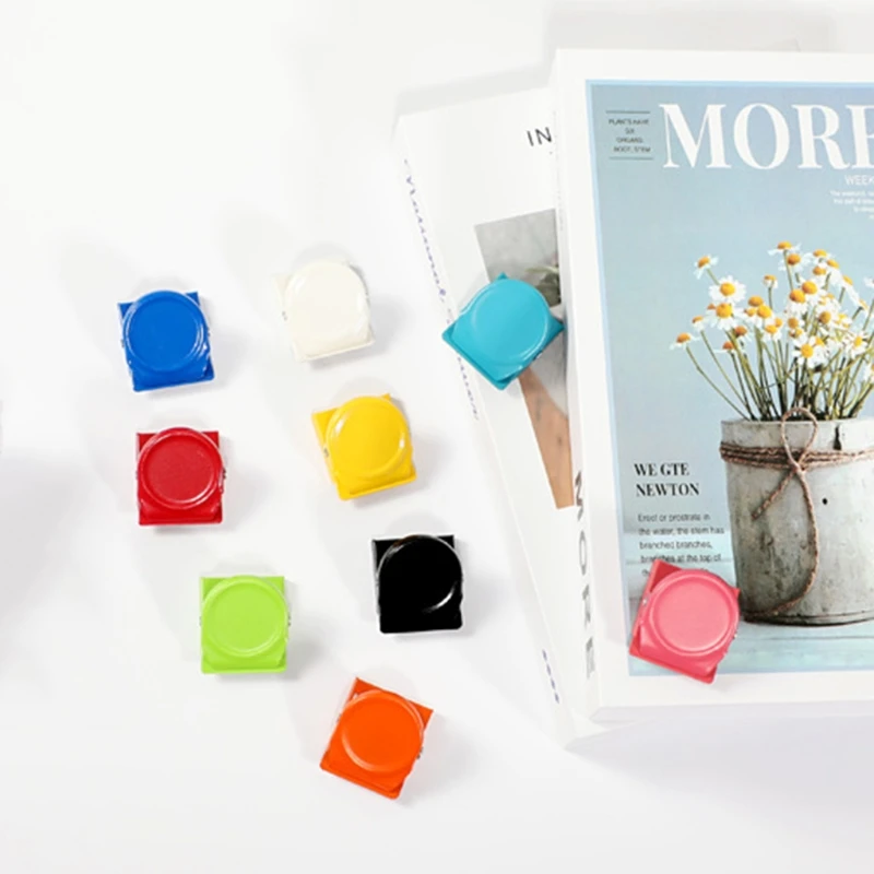Классическая цветная магнитная папка для заметок, металлический зажим, емкость 12 листов, цветные магнитные металлические для