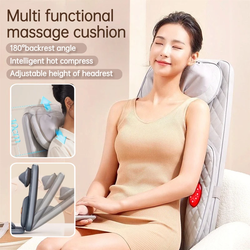 

Интеллектуальная массажная подушка с имитацией ручного разминания, многофункциональное устройство для горячего компрессного массажа шеи, плеч, талии и бедер.