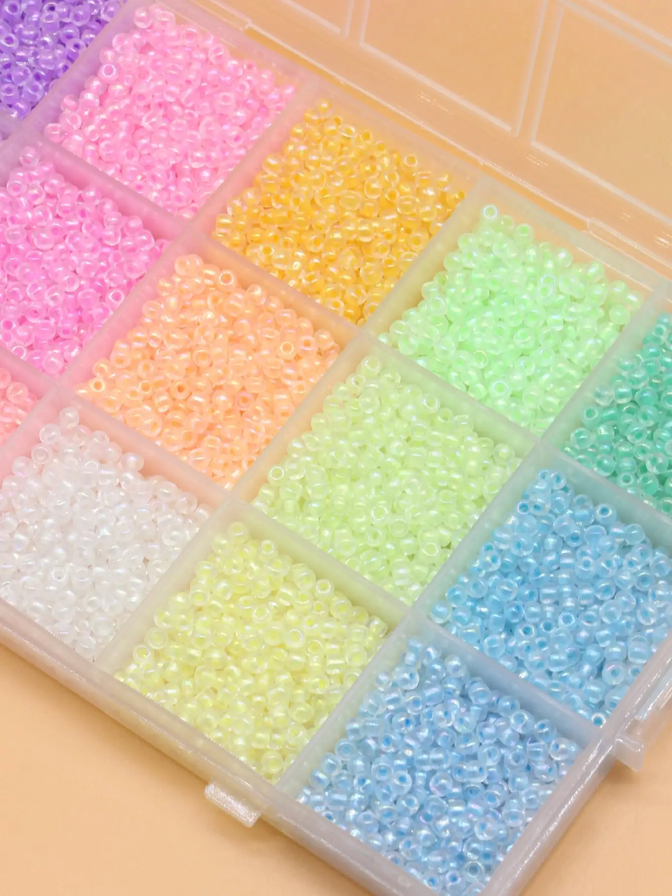 3mm 15 colors glory in the dark fluorescent seed beads set for jewelry making diy kit