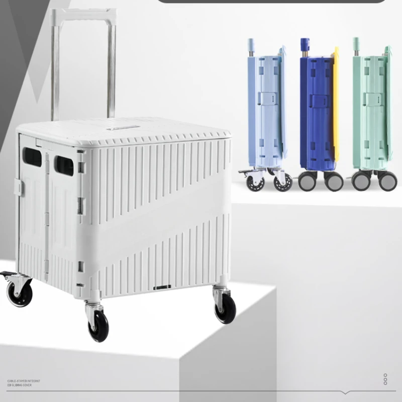 Portable and foldable household grocery cart