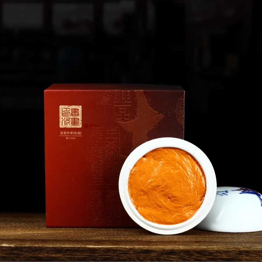 30 جرام معجون الحبر الأحمر للأختام الخط الصيني اللوحة ختم Inkpad Colorfast الزنجفر الحبر اسم ختم الحبر الفن مجموعة لوازم #4