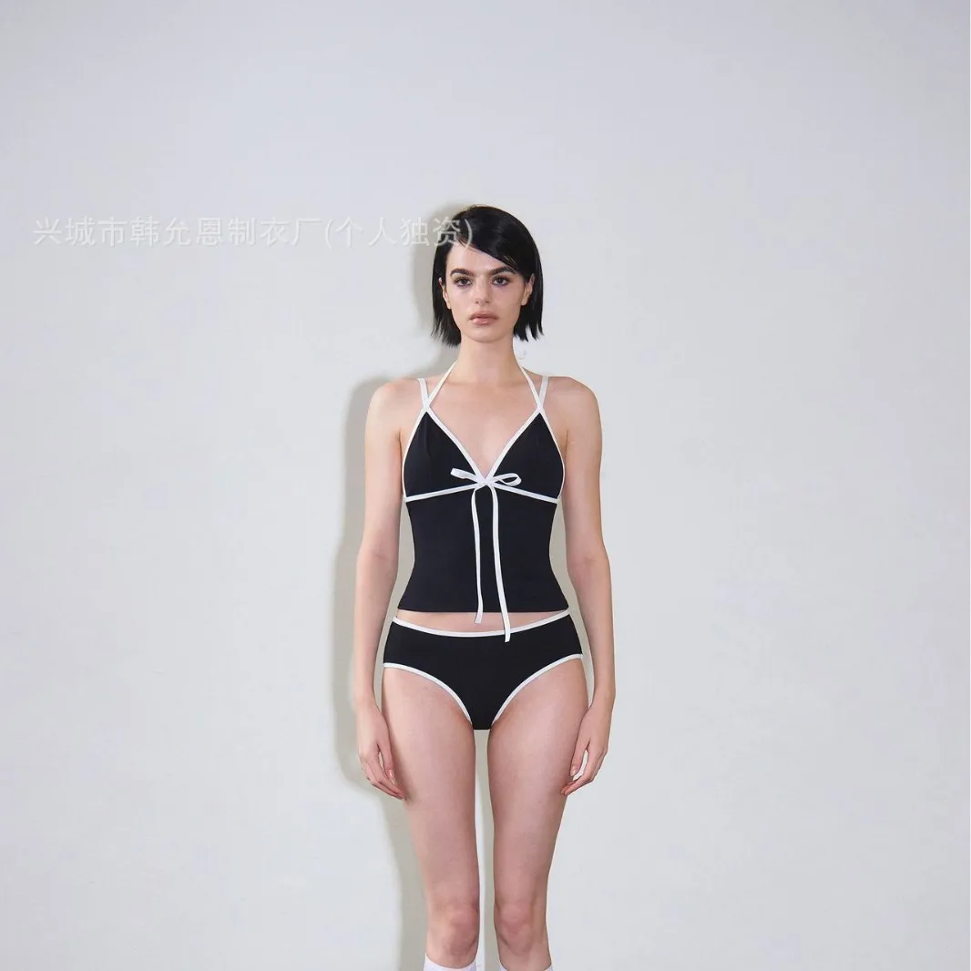 

Корейский стиль, простой сексуальный треугольный бикини с маленькой грудью, женский купальник, винтажный теплый весенне-летний новый поступление, Sweet Desire