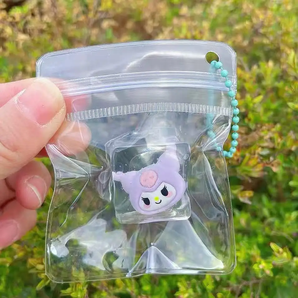 10/30PCS Ice Sanrio Hello Kitty Cube Pinch Music Little Nose Ga Decompression Toy Simulation Mini Pinch Bag Pendant Key Pendant view 4