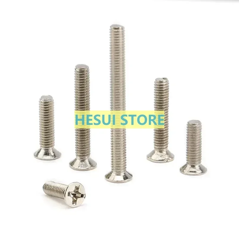 100 PCS KM3 * 5/6/8/10/12/16/20/25/30MM M3 countersunk head screw cross flat head screw