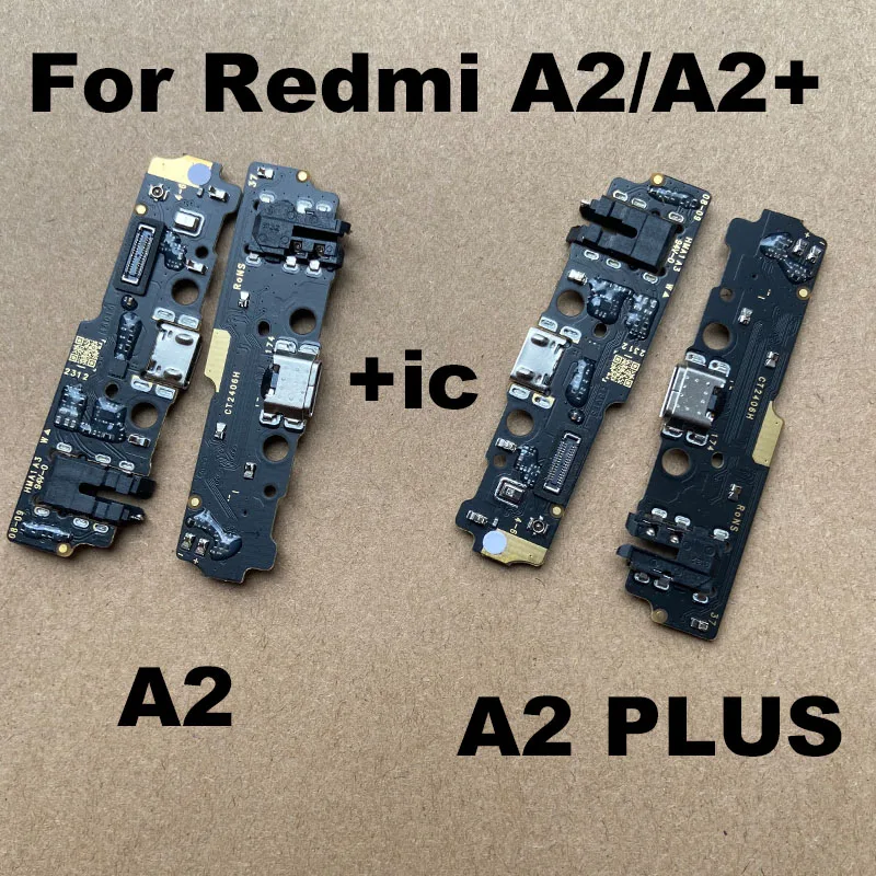 For Xiaomi Redmi A1 A2 A3 + Plus USB Charging Dock Port Mic Microphone Connector Board Fast Flex Cable Repair Parts With IC