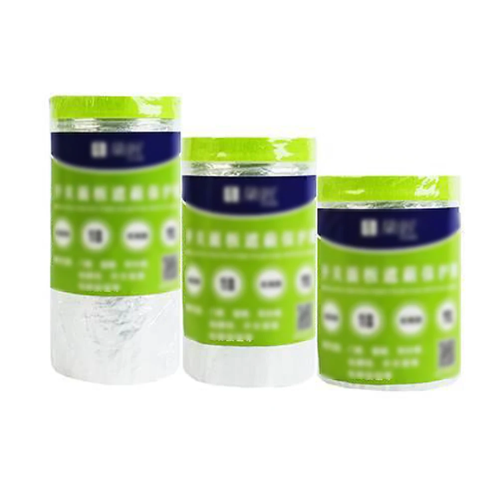 

3 Sizes Pre-Taped Electrostatic Adsorption Masking Film for Spray Painting Switch Elevator Buttons Protector Covering Sheet