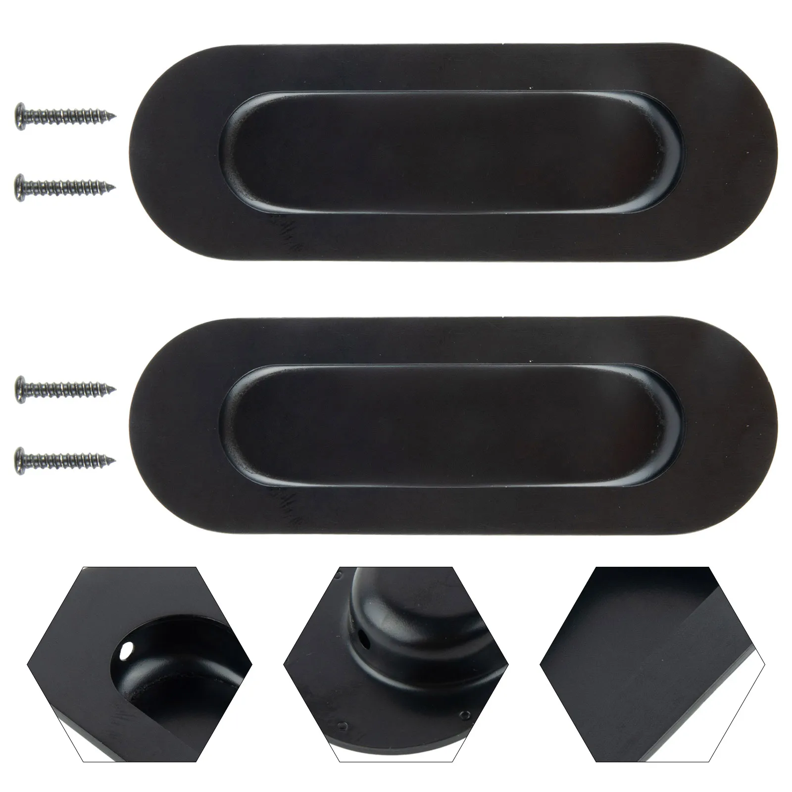 

Screws Door Handle Set Stainless Steel Brushed Silver Door Handles For Commercial For Residential Home 120*40mm