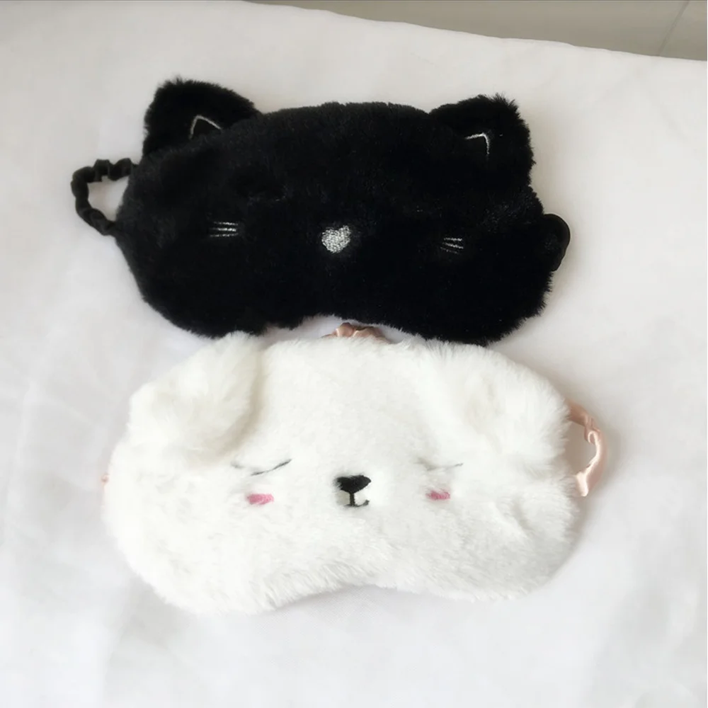 Cute Plush Fashion Animal Sleep eye mask Travel Nap Light proof Eye Cover for Children Aldult to Night Rest Soft and Comfortable