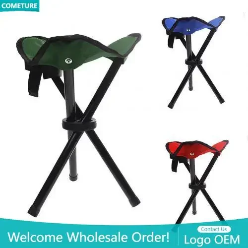 

Foldable Three Feet Beach Chair Portable Tripod Stool Folding Chair Outdoor Portable Camping Chair Walking Fishing Accessories