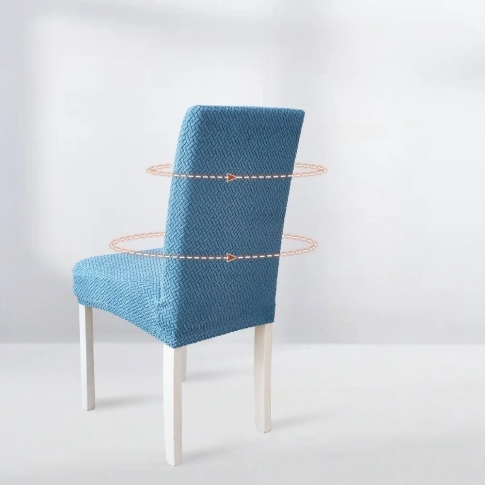 Thick Jacquard Dining Chair Cover Elastic Stretch Slipcover Removable Washable Chair Protector for Home Kitchen Hotel Wedding