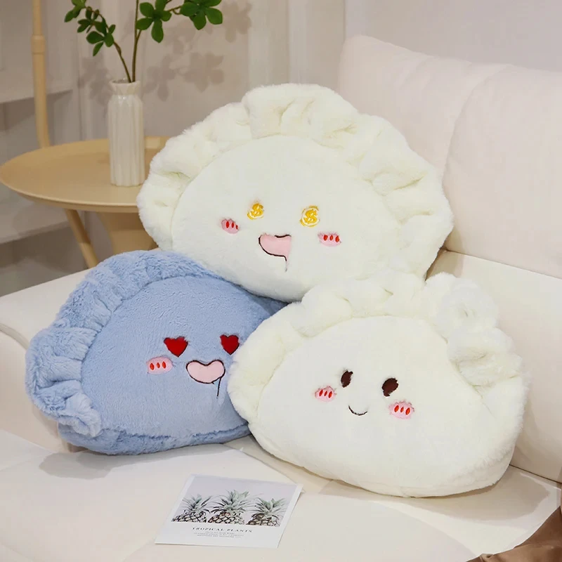 

Simulation 45/70cm Dumpling Doll Cute Stuffed Food Soft Expression Plush Pillow Cartoon Kids Toys Sofa Cushion Girls Gifts Decor