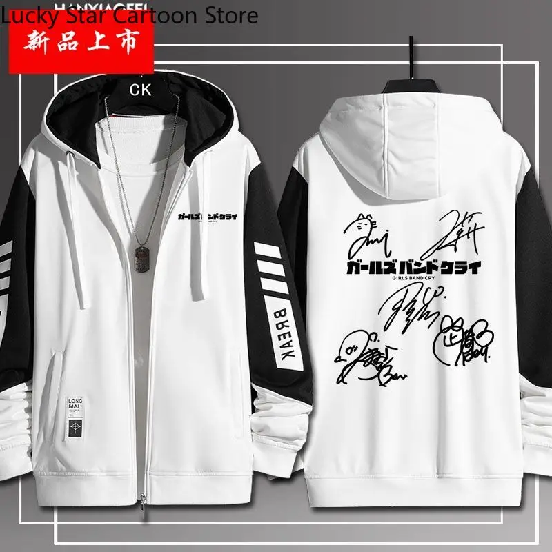 الفتيات الفرقة كراي أنيمي سترة طويلة الأكمام للجنسين معطف هوديي سستة بارد مقنعين البلوز أعلى تأثيري حلي هدية الهالوين