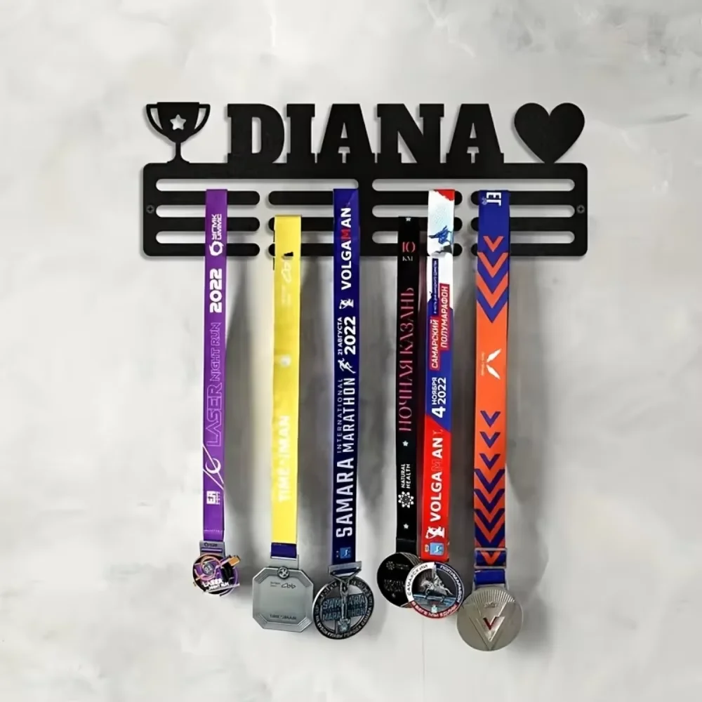 

Exclusive Personalizable Metal Medal Holder. Name Display for Athletes. Ideal Indoor Home Decor Gift.