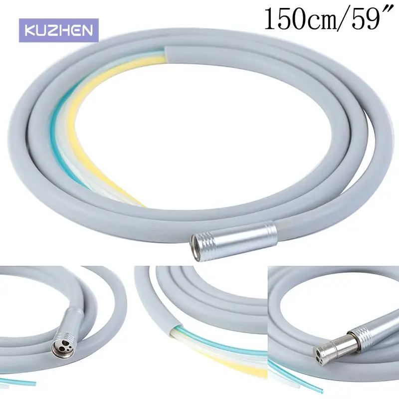 Dental 4 Holes Handpiece Hose Tube With Connector For High/Low Speed Handpiece Material High Quality