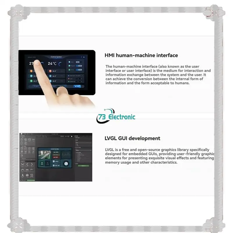 24-Hour Delivery ESP32-S3 7Inch LCD Touchscreen CAN RS485 Sensor 1024X  600 Resolution N16R8 Wifi Bluetooth Support