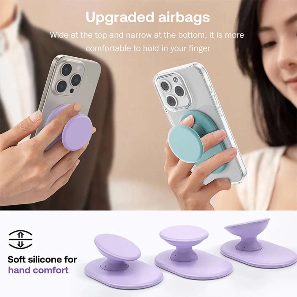 Popping NEW Magnetyczny silikonowy uchwyt na telefon Gniazdo Bardziej wygodnie Stojak na palec do iPhone'a 15 14 Magnetyczny uchwyt Grip Tok — zdjęcie produktu 2