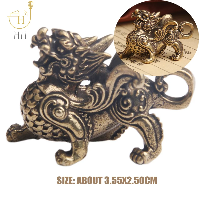 Chinese Fengshui Home decoration Statue Figurine Kylinsculpture Luck Animal Decor Prosperity Yao Pi Good Ornament Qilin Dragon