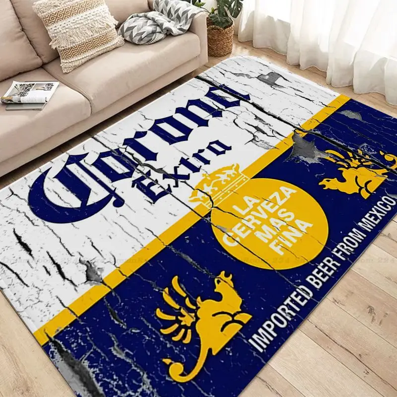 Corona Extra Beer Bath Mat Retro Multiple Choice Living Room Kitchen Rug Non-Slip Toilet Rug