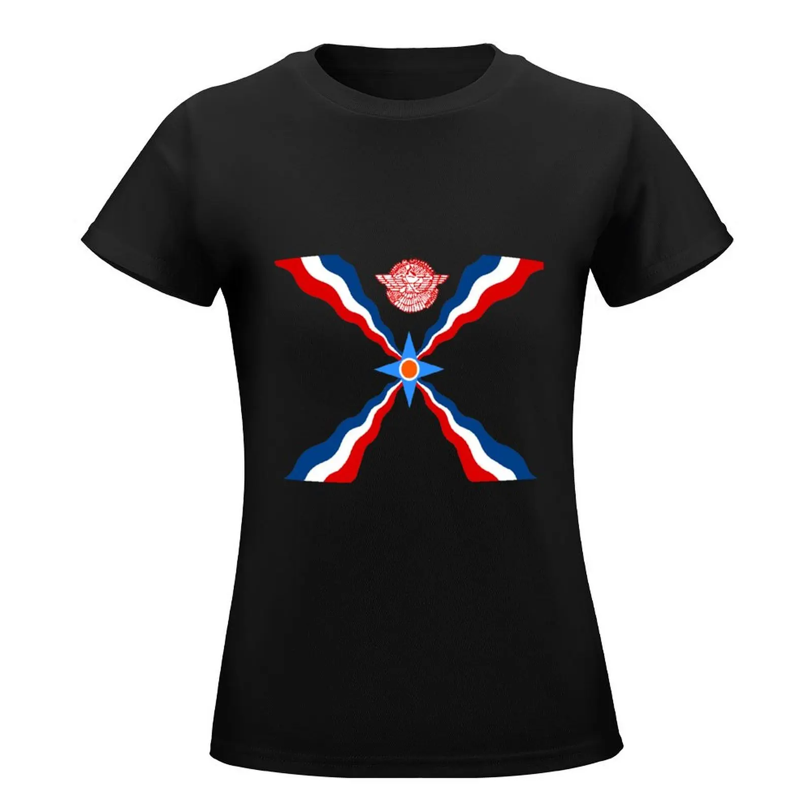 Assyrian Flag T-Shirt summer tops Short sleeve tee graphics t-shirts for Women graphic tees