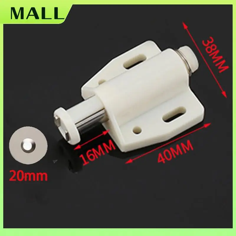 MALL 4er-Pack Einmagnet-Schrank mit Schnappverschluss, unsichtbarer Möbeltür-Rebounder, Schrank, Kleiderschrank, Türschließer, langlebig, einfach zu bedienen, Weiß