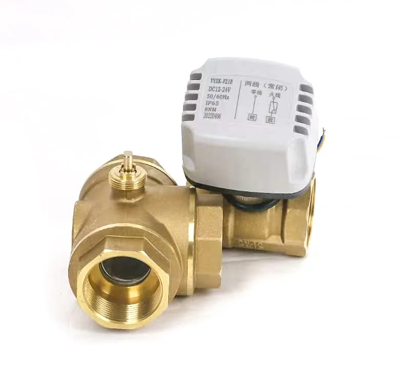 1/2" 3/4" 1" 1-1/4" 1-1/2" 3-Wege IP65 Wasserdichtes Motorisiertes Kugelventil 3-Draht 2-Steuerung T/L-Typ Messing Elektrisches Kugelventil – Detail 6